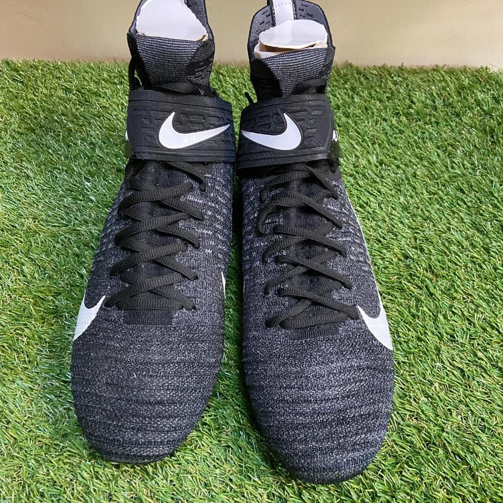 Nike Alpha Menace Elite 2 WD P FlyKnit Black White BV3298-001 Men Size 15 Wide
